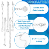 Unicraftale 30Pcs 5 Styles 304 Stainless Steel Curb Chain Extender STAS-UN0060-85-5