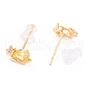 Cute Light Gold Plated Brass Stud Earrings EJEW-H106-02C-2