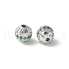 Brass Micro Pave Cubic Zirconia Beads KK-U067-06P-03-1