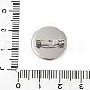 304 Stainless Steel Brooch Cabochon Settings STAS-E547-08C-P-4