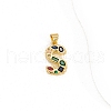 Brass Micro Pave Cubic Zirconia Pendants PW-WG10C3A-07-1