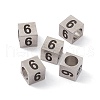 Tarnish Resistant 303 Stainless Steel European Beads STAS-G286-P06-3