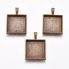 Tibetan Style Pendant Cabochon Settings TIBEP-A123359-AB-FF-1