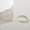 Textured C-Shaped Brass Hoop Earrings for Women EJEW-U055-19S-1