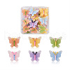 36Pcs 6 Colors Resin DIY Butterfly Pendants Accessories RESI-TA0001-43-1
