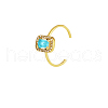Stylish Stainless Steel Pave Cubic Zirconia Cuff Rings for Women PN1214-3-2