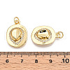 Brass Micro Pave Cubic Zirconia Cross Pendants ZIRC-T016-05G-3