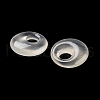 Natural White Chalcedony Flat Round Charms G-P537-03B-2