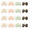 40Pcs 4 Colors Alloy Enamel Pendants ENAM-CJ0002-17-1
