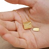Envelope with Customized Word 925 Sterling Silver Micro Pave Cubic Zirconia Pendant Necklaces NJEW-K279-01G-3