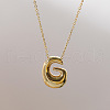 Brass Chunky Initial Pendant Necklaces WG97A63-07-1