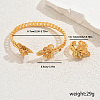 Luxurious Middle Eastern Style Brass Leaf Design Cuff Ring & Bangle Set for Women QG0212-5