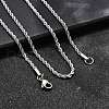 Tarnish Resistant 304 Stainless Steel Rope Chain Necklaces STAS-S029-01-2
