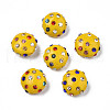 Polymer Clay Rhinestone Beads RB-S056-27G-1