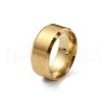 201 Stainless Steel Plain Band Ring for Women RJEW-WH0010-06B-MG-1