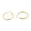 Brass Ring Stud Earrings EJEW-B013-03-2