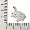 304 Stainless Steel Pendants STAS-O005-24B-P-3