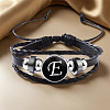 Adjustable Imitation Leather Cord Multilayer Bracelets WGB28DF-05-1