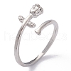 Brass Cuff Rings RJEW-P020-05P-1