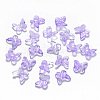 Transparent Spray Painted Glass Charms GLAA-T016-21B-1