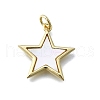 Star Shape Brass Pendants KK-V010-12G-1