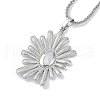 Rack Plating Brass Sun Pendant Necklaces NJEW-P317-07P-1