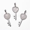Natural Quartz Crystal Pendants G-I321-06P-18-1