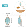 ARRICRAFT 8Pcs 8 Style Natural & Synthetic Gemstone Pendants G-AR0004-21-2