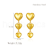 Simple Heart Stainless Steel Dangle Stud Earrings AR2302-2-3