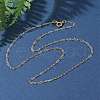 Brass Long Oval Link Chain Necklaces for Women Men NJEW-Z068-05G-2