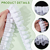 Polyester Double Layer Pleated Lace Ribbon OCOR-WH0097-43B-4