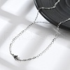 Non-Tarnish 304 Stainless Steel Paperclip Chain Necklace with Lobster Claw Clasps for Men Women NJEW-H205-03P-01-1