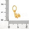 925 Sterling Silver Letter Charms with Jump Rings STER-R008-01G-W-3