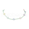 Acrylic & Glass Seed Beaded Flower Necklaces for Women NJEW-JN05291-02-2