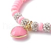 Handmade Polymer Clay Beads Stretch Bracelets BJEW-JB06552-4