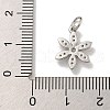 Rack Plating Brass Micro Pave Clear Cubic Zirconia Charms KK-U030-19P-3