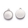 Tarnish Resistant 304 Stainless Steel Pendant Cabochon Settings X-STAS-P231-33P-2