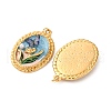 304 Stainless Steel Enamel Pendants STAS-U061-48G-01-2