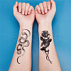 CRASPIRE 20 Sheets 20 Style Cool Body Art Removable Snake Temporary Tattoos Stickers STIC-CP0001-02-5