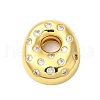 Rack Plating Brass Micro Pave Clear Cubic Zirconia Perdants KK-C067-11G-O-1