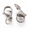 Tarnish Resistant 304 Stainless Steel Lobster Claw Clasps X-STAS-G240-01D-P-3