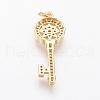 Brass Micro Pave Cubic Zirconia Pendants ZIRC-G104-04-3