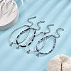4Pcs 4 Style 304 Stainless Steel Butterfly Charm Bracelets Set BJEW-JB09319-6