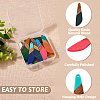  20Pcs 10 Colors Resin & Walnut Wood Big Pendants RESI-TA0001-71-4