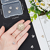 Beebeecraft 12Pcs 2 Colors Brass with Clear Cubic Zirconia Charms ZIRC-BBC0002-64-3