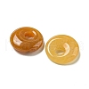 Natural Topaz Jade Donut/Pi Disc Charms X-G-G142-02C-2