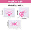 Heart Plastic Self-Adhesive Stickers DIY-WH0588-61-2