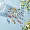 HOBBIESAY 36Pcs 3 Color Filigree Rack Plating Brass Ice Pick Pinch Bails KK-HY0001-83-4