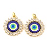 Rack Plating Brass Micro Pave Cubic Zirconia Pendants KK-H486-21G-2