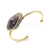 Natural Amethyst Horse Eye Wrapped Cuff Bangle G-D458-02G-07-RS-4